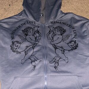 Brand-new SHEIN zip up graphic hoodie